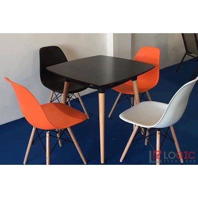 Bàn cafe Eames 2 tầng màu đen BE-8080B